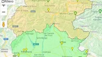 Figura 2 - Mappa con i superamenti dei livelli giornalieri di PM10 in Regione nella giornata del 28 marzo