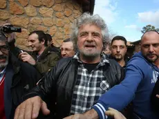 Firebrand leader of the anti-establishment 5-Star Movement (M5S) Beppe Grillo on Friday said it was "legitimate" that some members should disagree with official party policy during a meeting with MPs outside Rome, Fiumicino, 5 April 2013. ANSA/ALESSANDRO DI MEO