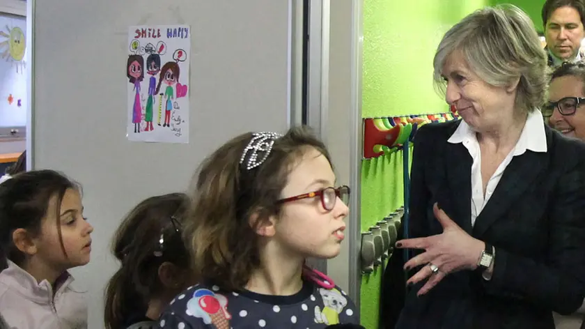 Lasorte Trieste 26/02/16 - Melara, Ministro Istruzione Stefania Giannini visita il Ricreatorio Anna Frank