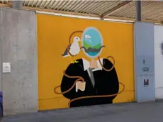 il rendering del murales in via Valmaura