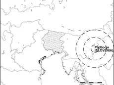 L'epicentro del terremoto in Slovenia