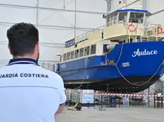 La motonave Audace, che ha rischiato il naufragio lo scorso 12 giugno, sotto sequestro nei Cantieri Marina San Giorgio Foto Diego Petrussi