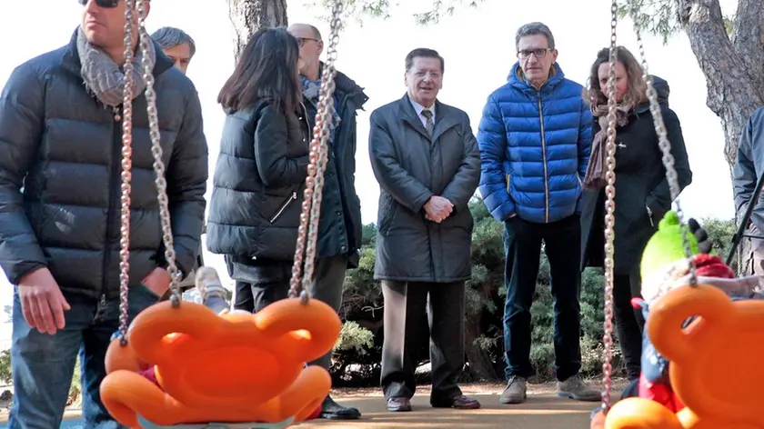 Silvano Trieste 16/02/2017 Pineta di Barcola, area gioco, attrezzature donate dalla Fondazione CRT