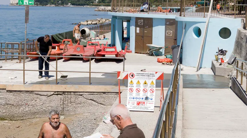 Lavori ai Topolini di Barcola (Foto Massimo Silvano)