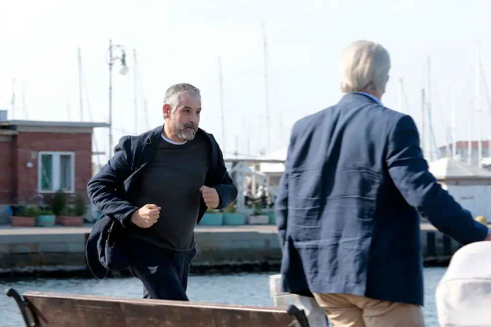 Silvano Trieste 2018-10-20 La porta Rossa 2, le ultime riprese, con Gabriella Pession e Fortunato Cerlino (Gomorra)