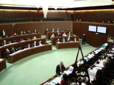 L’aula del Consiglio regionale durante una tradizionale seduta di lavori in una foto d'archivio