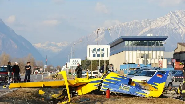 16 febbraio 2013 Precipitato Aeromobile Extra 300, veicolo per il volo acrobatico. Copyright Foto Petrussi / Ferraro Simone