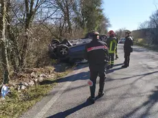 L'auto cappottata