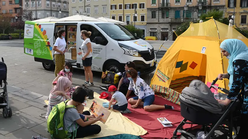 Foto BRUNI Trieste 15.09. 21 Il furgoncino del villaggio a S.Giacomo