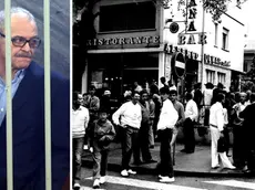 Renato Vallanzasca e, a destra, l’Hotel Uliana a Grado dove prese alloggio nel 1987, dopo essere scappato da un oblò del traghetto Flaminia che lo stava trasportando da Genova al carcere in Sardegna (foto d’archivio)