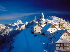 Il monte Lussari innevato