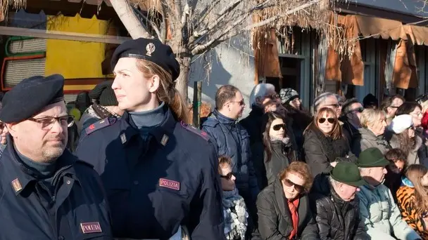 Silvano Trieste 10/02/2013 Carnevale di Muggia, gli agenti controllano lo svolgimento