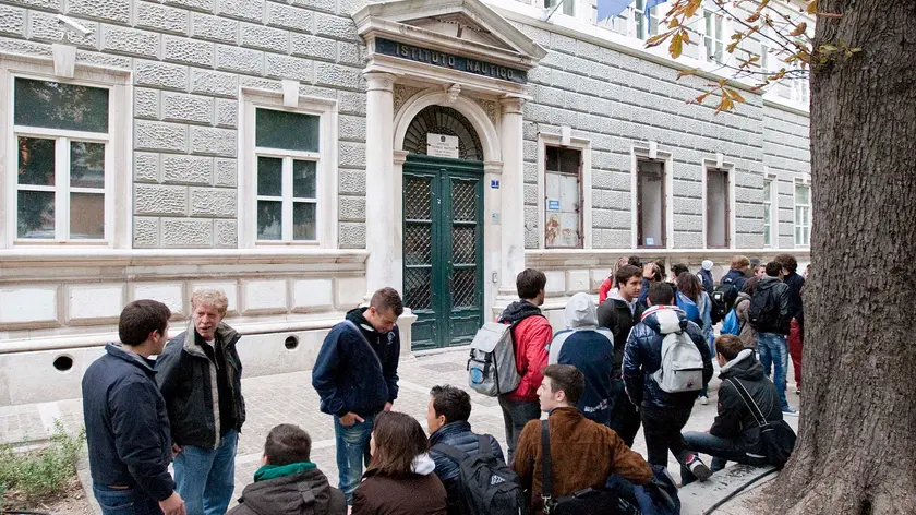 Studenti del Nautico in una foto di archivio