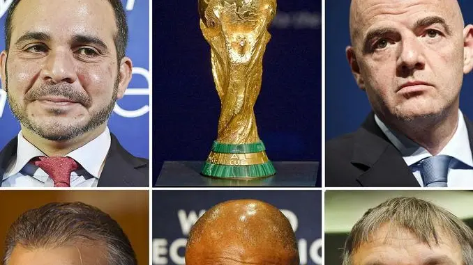 epa05178177 (FILE) A composite file picture of (from top left) President of the Jordan Football Association, Prince Ali Bin Al Hussein, UEFA General Secretary Gianni Infantino, President of the Asian Football Confederation, Sheikh Salman bin Ebrahim Al Khalifa, South African businessman Tokyo Sexwale, and former FIFA deputy Secretary General Jerome Champagne. The five candidates will run for football world governing body FIFA's presidency at an extraordinary FIFA Congress in Zurich, Switzerland on 26 February 2016. EPA/STF