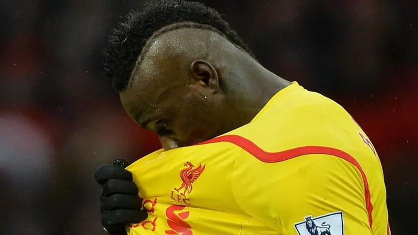 Liverpool's Mario Balotelli reacts during the English Premier League soccer match between Manchester United and Liverpool at the Old Trafford, in Manchester, Britain, 14 December 2014. ANSA/PETER POWELL