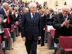 Foto Francesco Ammendola/Ufficio Stampa Quirinale/LaPresse19-11-2019 Trieste - ItaliaPoliticaIl Presidente della Repubblica Sergio Mattarella a Trieste,con Massimiliano Fedriga, Presidente della Regione Autonoma Friuli Venezia Giulia,con Roberto Dipiazza,Sindaco di Trieste e con il Valerio Valenti, Prefetto di Trieste – Commissario del Governo nella Regione Friuli Venezia Giulia,in occasione della cerimonia di inaugurazione dell’anno accademico 2019/2020 della Scuola Internazionale Superiore di Studi Avanzati.DISTRIBUTION FREE OF CHARGE - NOT FOR SALE