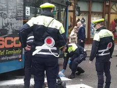 L’intervento della Polizia locale dopo l’investimento di martedì 4 febbraio