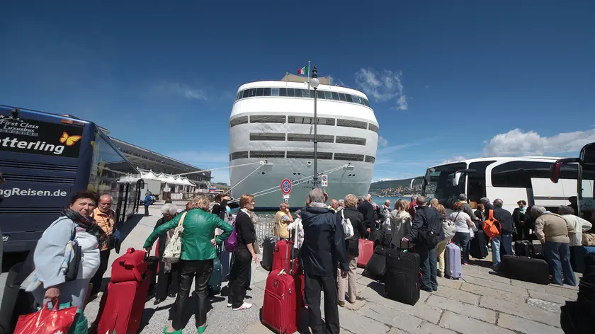 Croceristi in partenza da Trieste