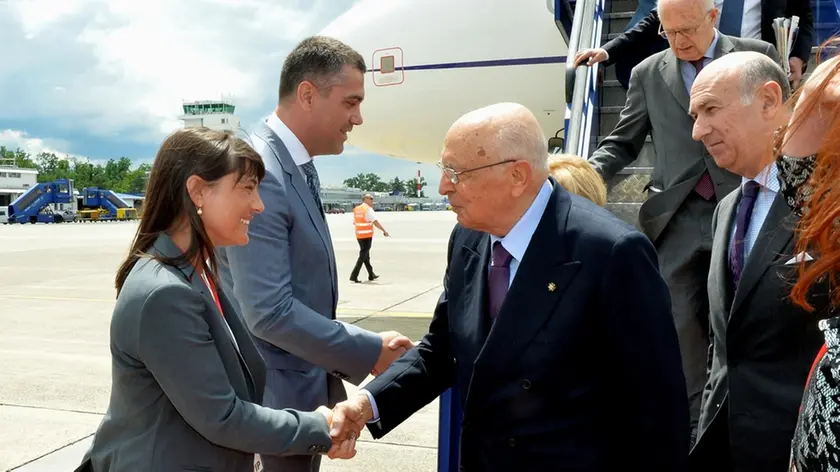 Serracchiani e il Presidente Napolitano in una foto d'archivio