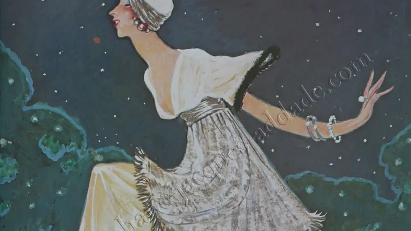 Un dettaglio della jupe-culotte di Paul Poiret