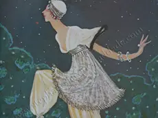 Un dettaglio della jupe-culotte di Paul Poiret