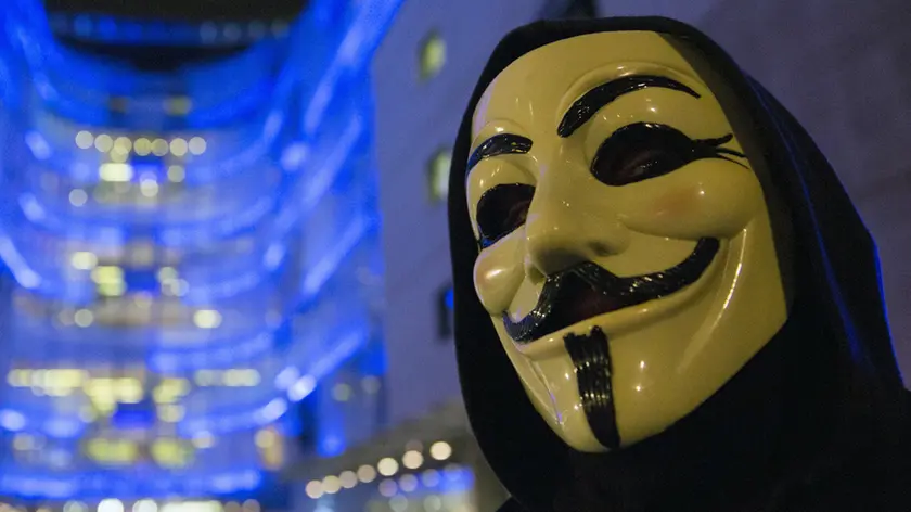 La maschera simbolo di Anonymous