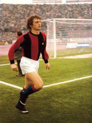 Fulvio Zuccheri (zio di Fabio) nel 1980 con la maglia del Bologna