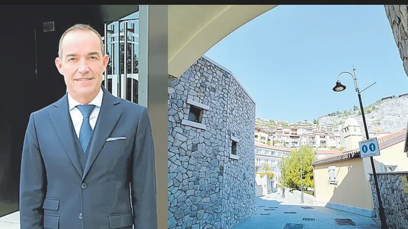 A sinistra David Fraga, a destra uno scorcio di Portopiccolo