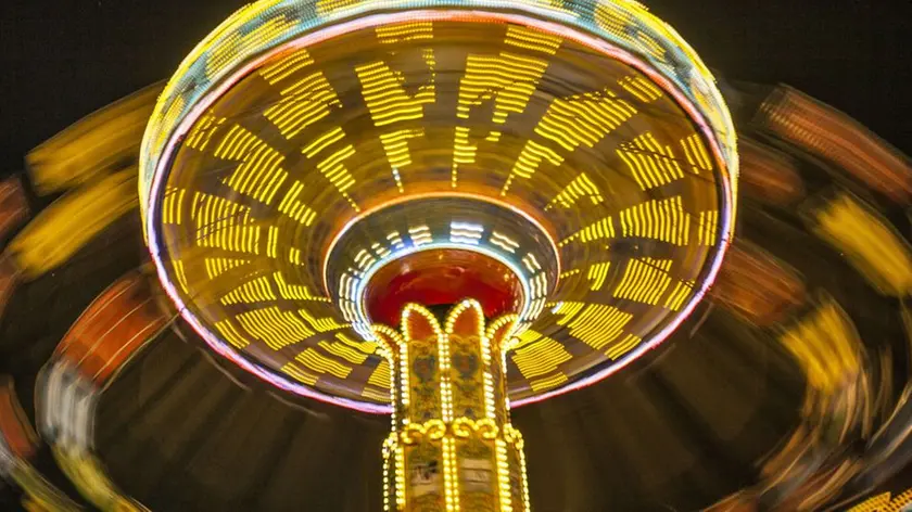 23 Aug 2012, Santa Cruz, California, USA --- Rides on Santa Cruz Beach Boardwalk --- Image by © Richard T. Nowitz/Corbis