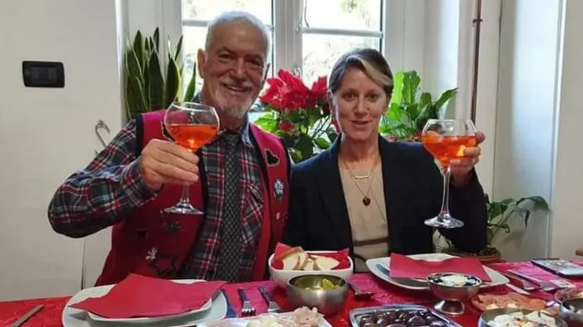 Sebastiano Visintin (S), 72 anni, marito di Liliana Resinovich (D), 63 anni, pensionata, scomparsa dalla sua abitazione a Trieste il 14 dicembre 2022. Foto Ansa