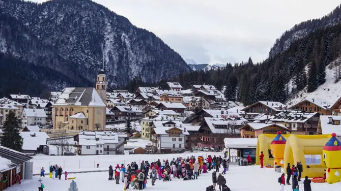 Una veduta del centro di Sappada