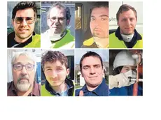 In alto: Fulvio Macoratti, Edi Apollonio, Gaetano Minenna, Stefano Riosa. Sotto: Roberto De Santis, Stefano Dose, Massimo Colombi, Daniele Zampini.