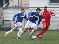 Denis Godeas durante il derby dell'andata