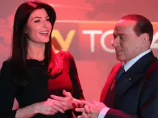 Silvio Berlusconi ospite della trasmissione di Sky tg 24 "Lo Spoglio" condotta da Ilaria D'Amico, Roma 14 gennaio 2013. ANSA/ALESSANDRO DI MEO
