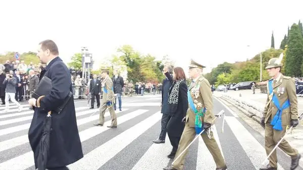 L'arrivo della Boldrini a Redipuglia (Bizzi)