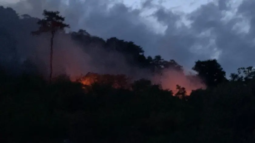 Le fiamme sul Carso isontino