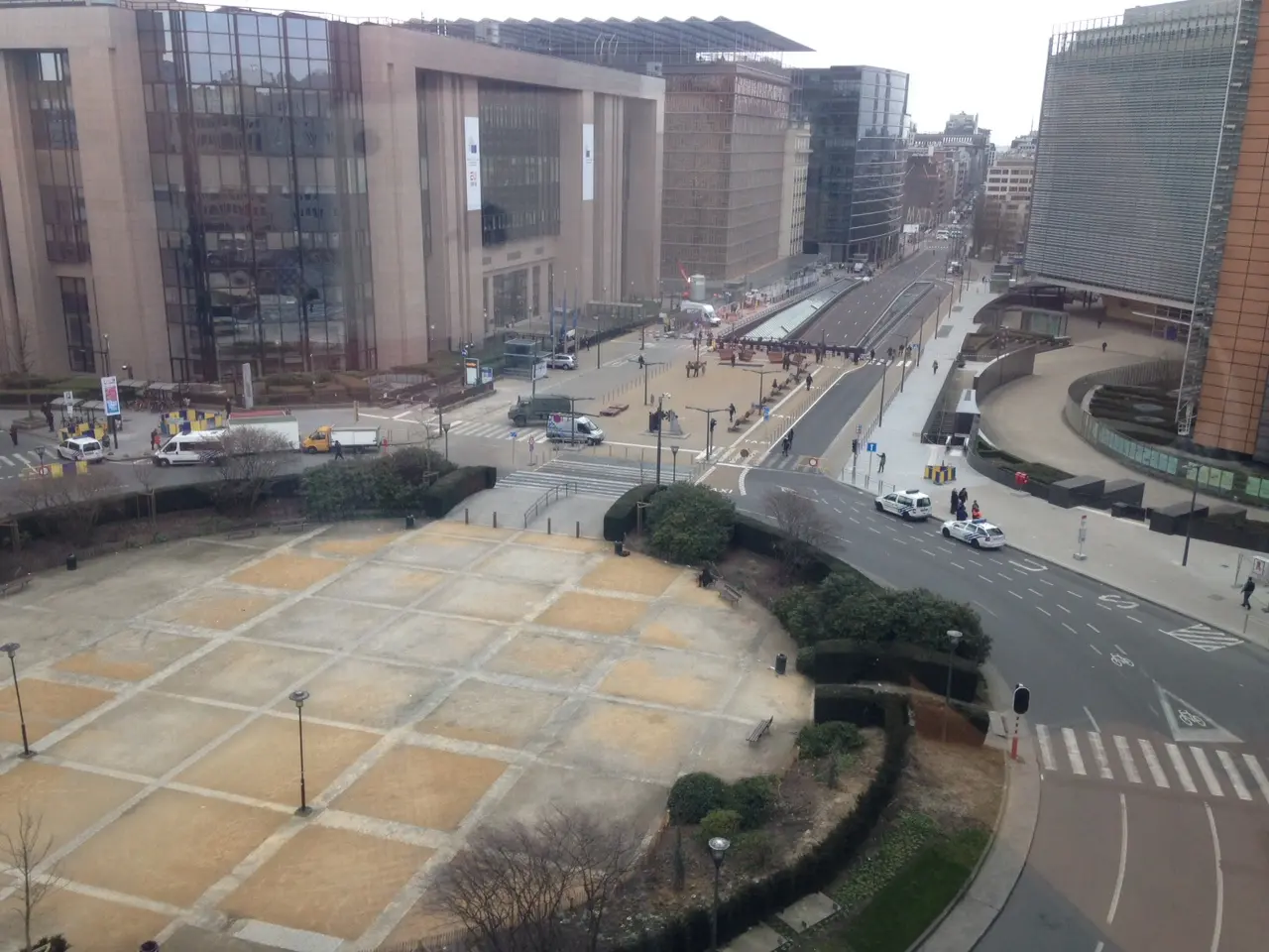 Una foto scattata poco da da Nicolò Gasparini a Bruxelles deserta