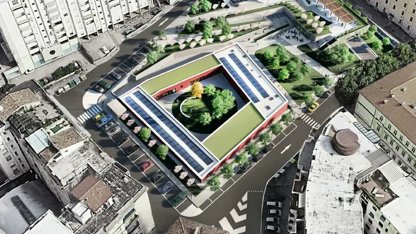 Un rendering dell'area