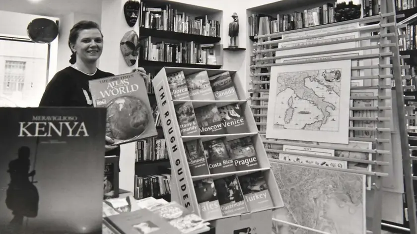 Foto Bruni Trieste 18.04.2019 Libreria Transalpina:foto d'epoca con Elena ed Alessandro