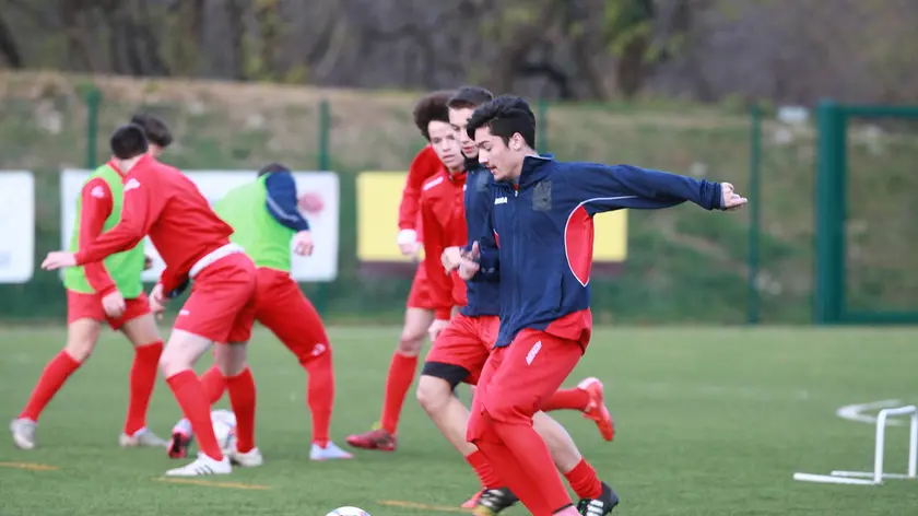 Un allenamento della nuova Triestina