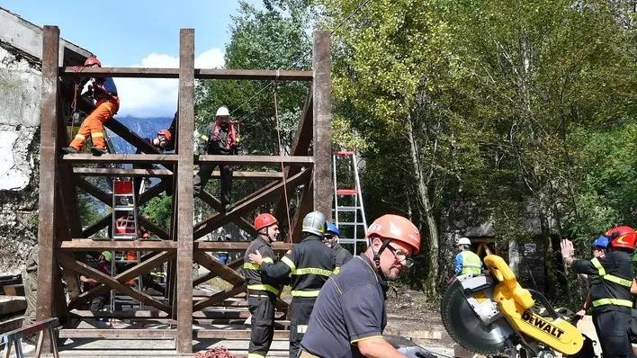 Venzone 13 settembre 2017 SERM Academy Esercitazione emergenza terremoto. Copyright Foto Petrussi / Ferraro Simone