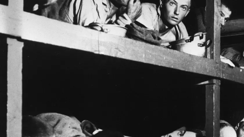 Un dormitorio nel campo di concentramento di Buchenwald