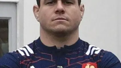 England rugby team captain Dylan Hartley, left, and France rugby team captain Guilhem Guirado pose next to the Six Nations trophy during the 6 Nations media launch at The Hurlingham Club, London Wednesday Jan. 25, 2017. (John Walton/PA via AP) [CopyrightNotice: PA Wire]