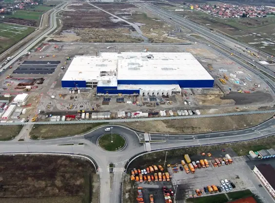 L'area del megastore Ikea alle porte di Zagabria, quando i lavori non erano ancora ultimati