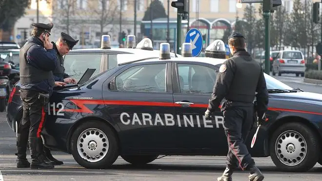 FOTO BRUNI TRIESTE 17 01 09 CARABINIERI-POSTO DI CONTROLLO IN PIAZZA VENEZIA