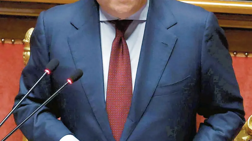 Il ministro degli Esteri Antonio Tajani al Senato. Foto Ansa
