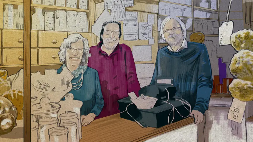 La drogheria Toso nel disegno di Raimondo Pasin