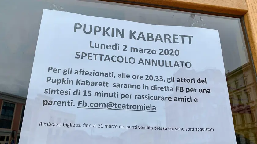 L'annullamento dello spettacolo del Pupkin