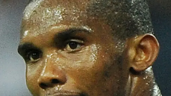 L'attacante dell'Inter, Samuel Eto'o, allo stadio Giuseppe Meazza di Milano in una immagine del 02 aprile 2011. .ANSA/DANIEL DAL ZENNARO