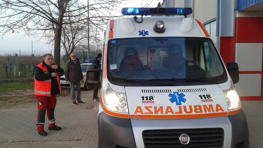 L'ambulanza intervenuta a Cormons